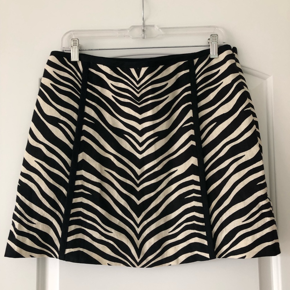 J-Crew zebra skirt